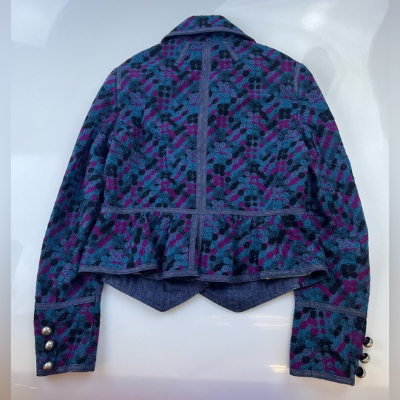 Marc Jacobs Blue/Purple Knit Jacket N274-4 - Picture 4 of 6